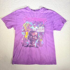Goosebumps Women Top Large Purple Tie Dye T-Shirt Welcome To Horrorland Vtg Rare